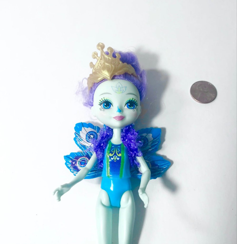 ENCHANTIMALS   6" DOLL  Patter Peacock with Crown