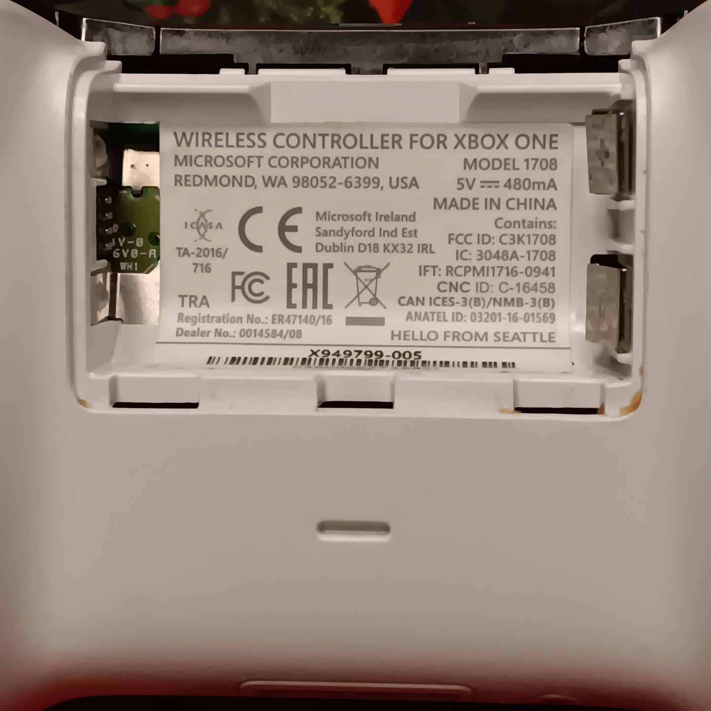 Xbox one wireless controller model 1708
