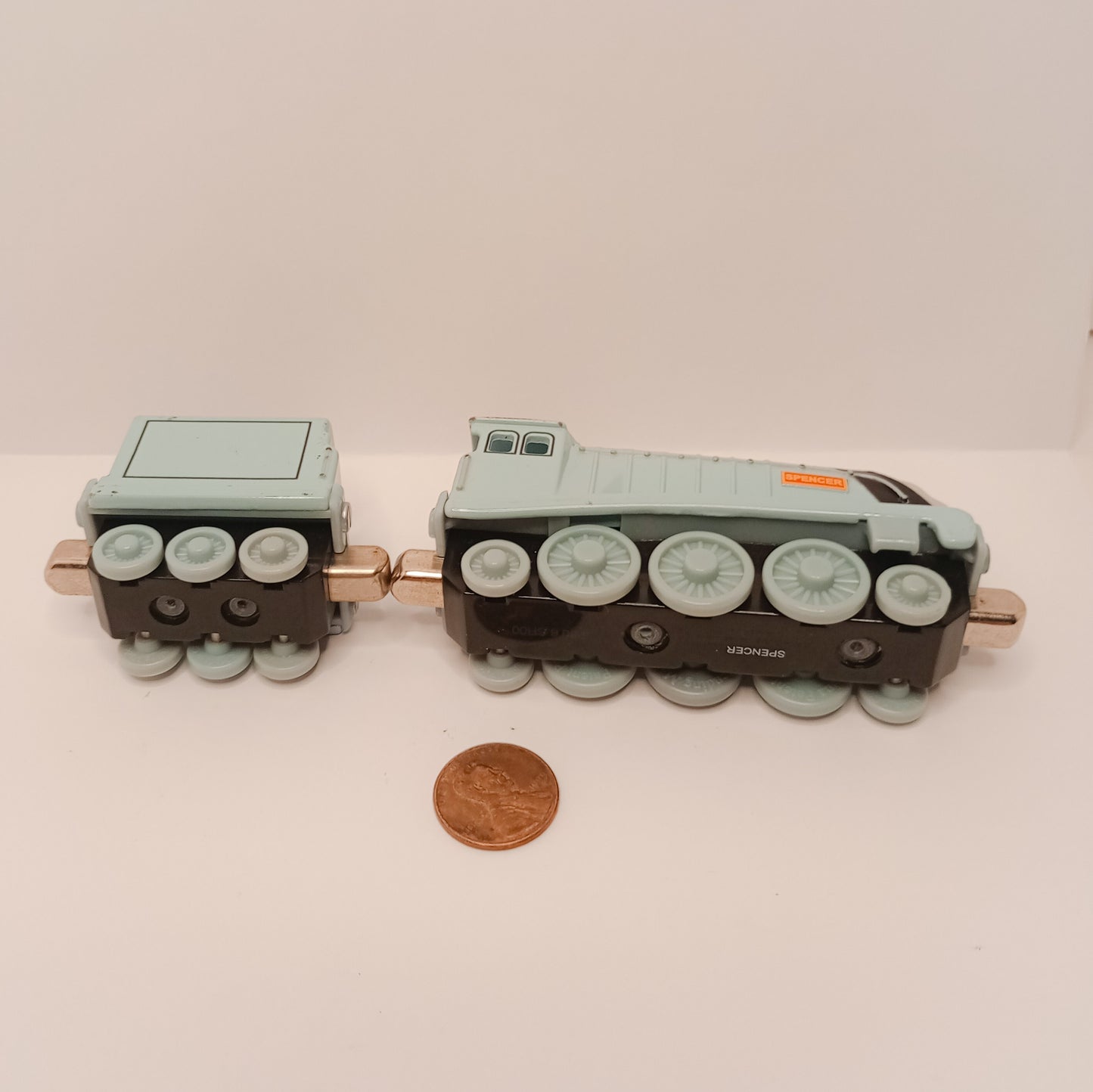 SPENCER & TENDER METAL DIE-CAST TRAIN - 2004 THOMAS & FRIENDS -TAKE N Play