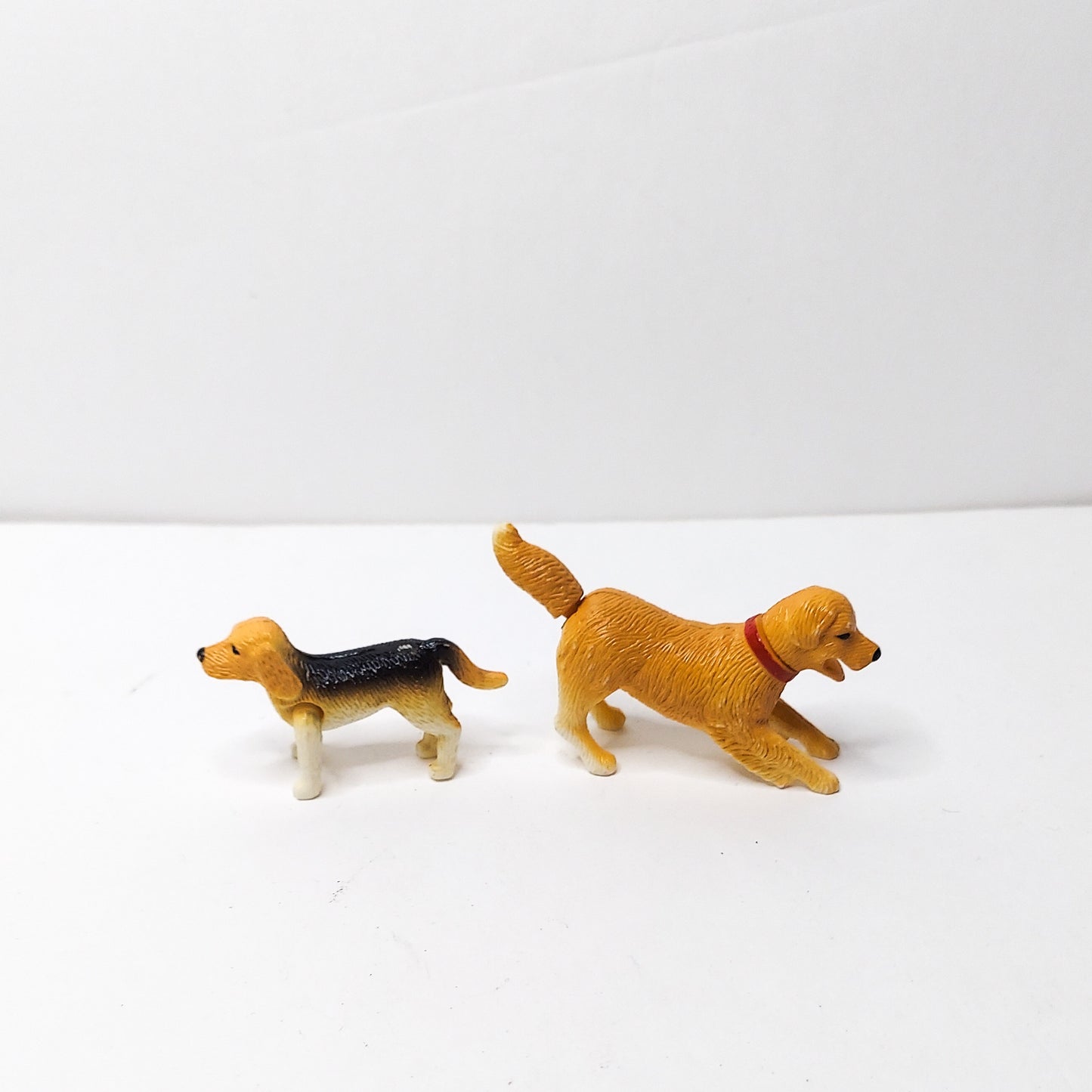 plastic dogs lot of 2