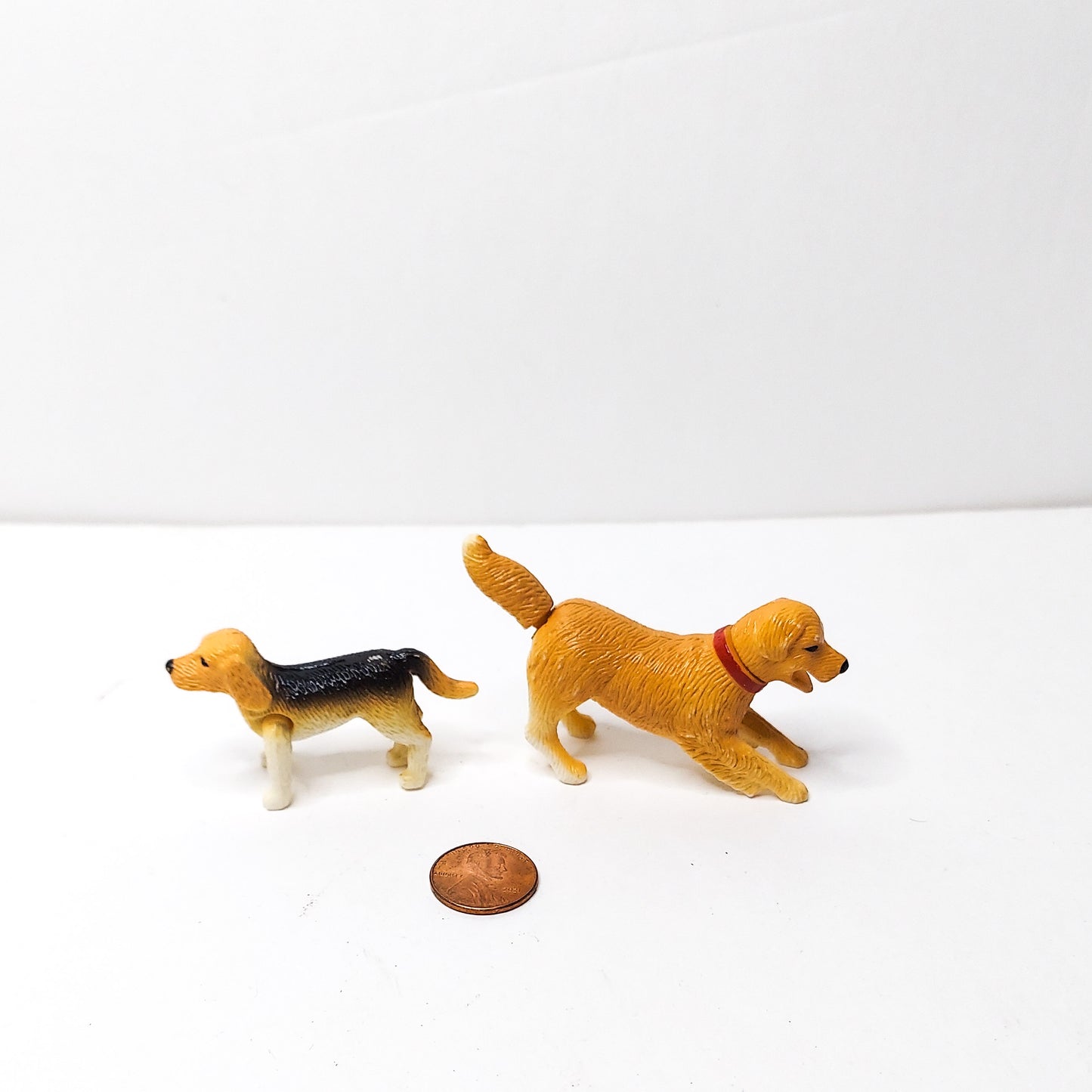 plastic dogs lot of 2