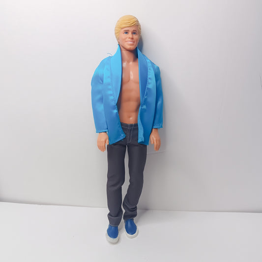 Vintage Ken Barbie Doll Blonde Hair Blue Eyes Tan Body Bend Leg 1983 Mattel