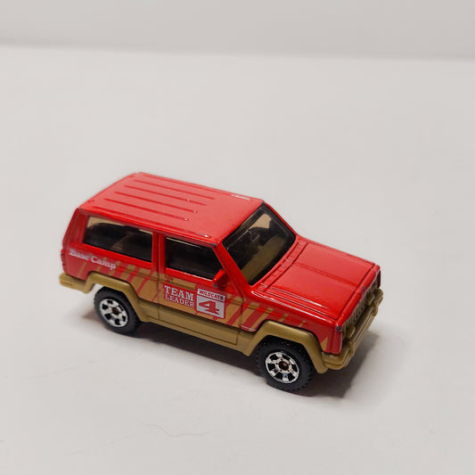1986 Matchbox Jeep Cherokee Red BASE CAMP WILDCAT