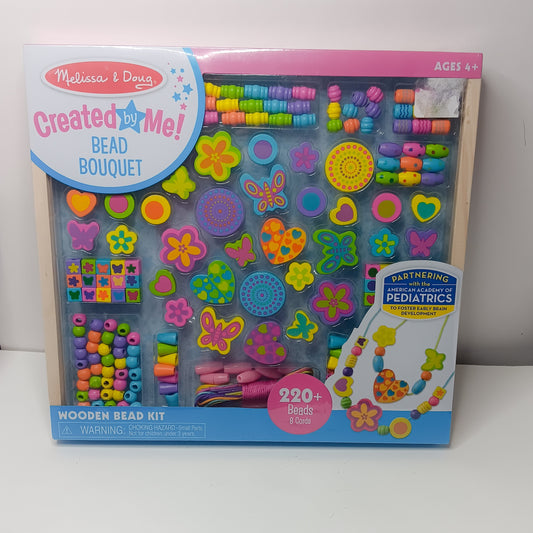 Melissa and Doug Created By Me Bead Bouquet Wooden Beads Kit Arts and Crafts Toy