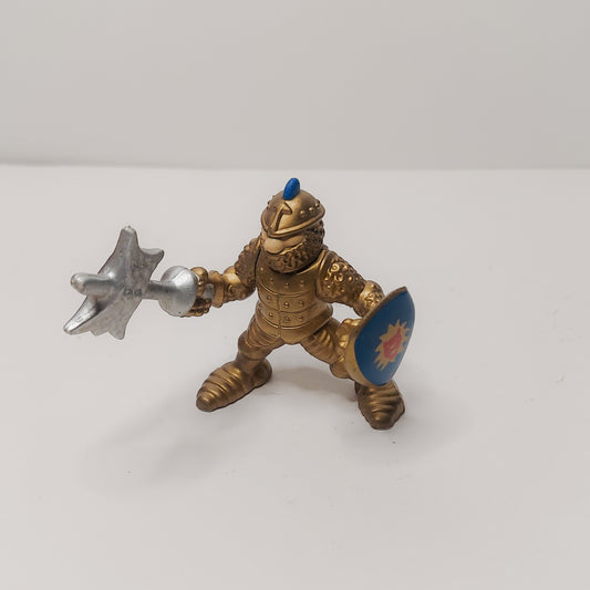 Fisher Price 1994 Gold Knight With Ax & Shield 7710 77710 Great Adventures Castle Axe