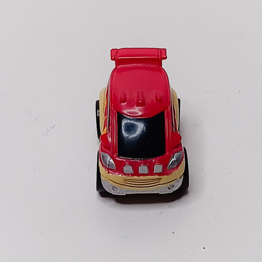 Small Hasbro Micro Machine Mini SUV in Red with Yellow Flames