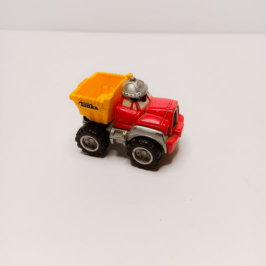 Vintage Hasbro Maisto Tonka Dump Truck Lil Chuck Toy Red Yellow, 2000