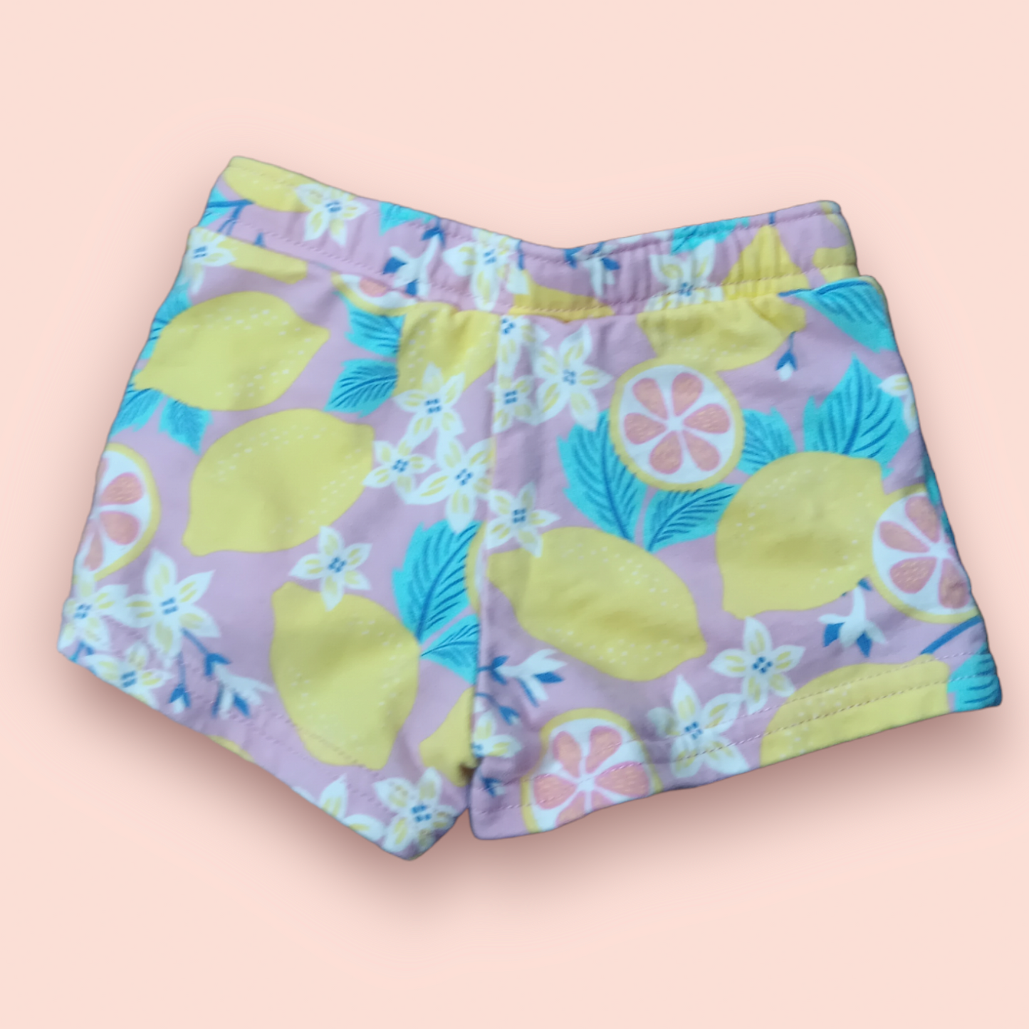 Carters Girls 6M Pink Lemon Pull On French Terry Shorts