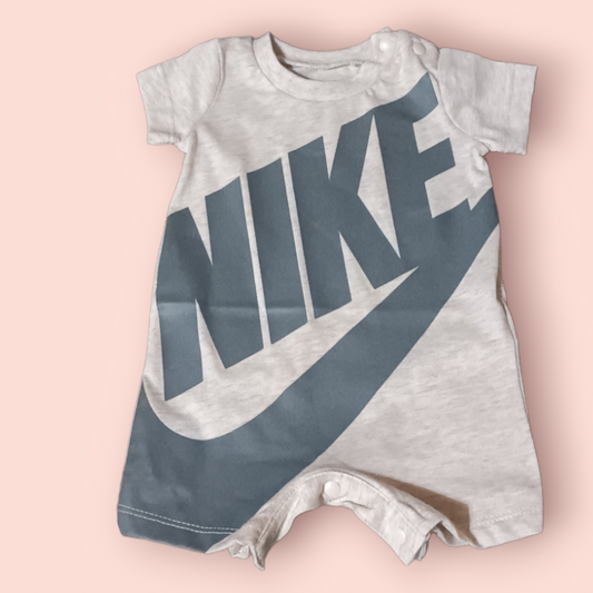 Nike Baby Boy Romper ~ Beige & Gray ~ New Born