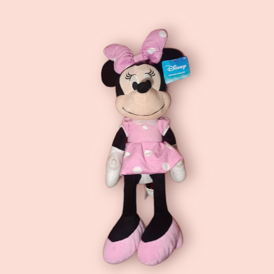 Disney Minnie Mouse Pink Polka Dot Soft Plush Stuffed Animal Doll Toy 20”