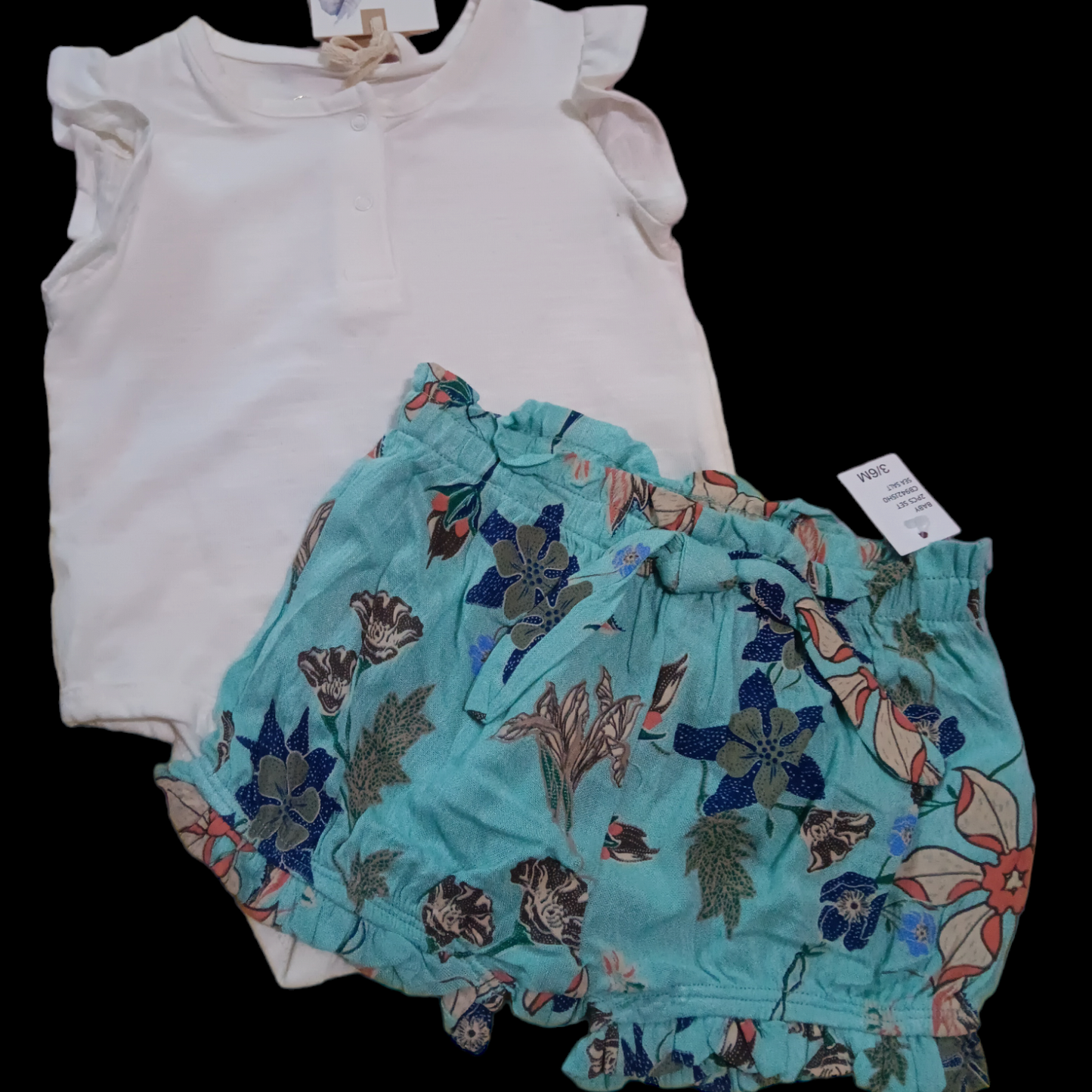 Jessica Simpson baby 2pc pinunder and short 3/6m
