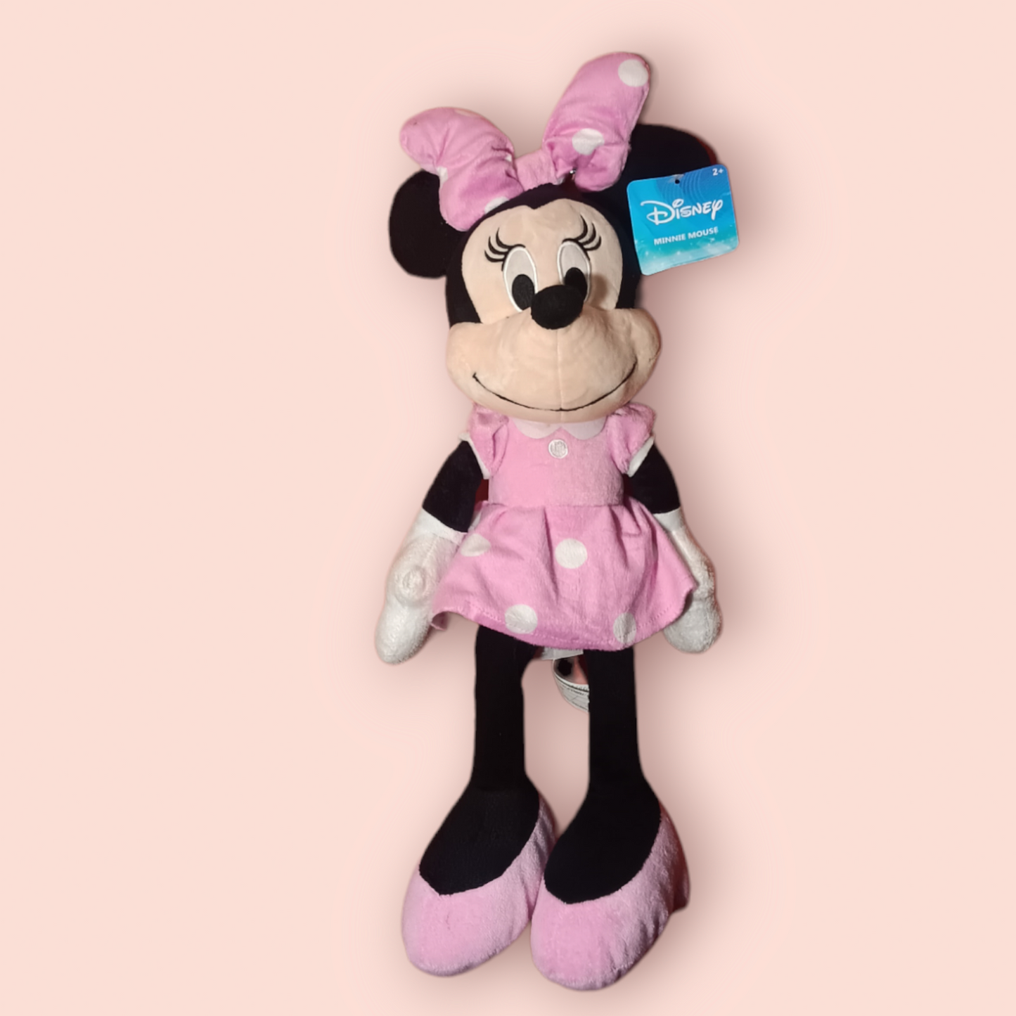 Disney Minnie Mouse Pink Polka Dot Soft Plush Stuffed Animal Doll Toy 20”