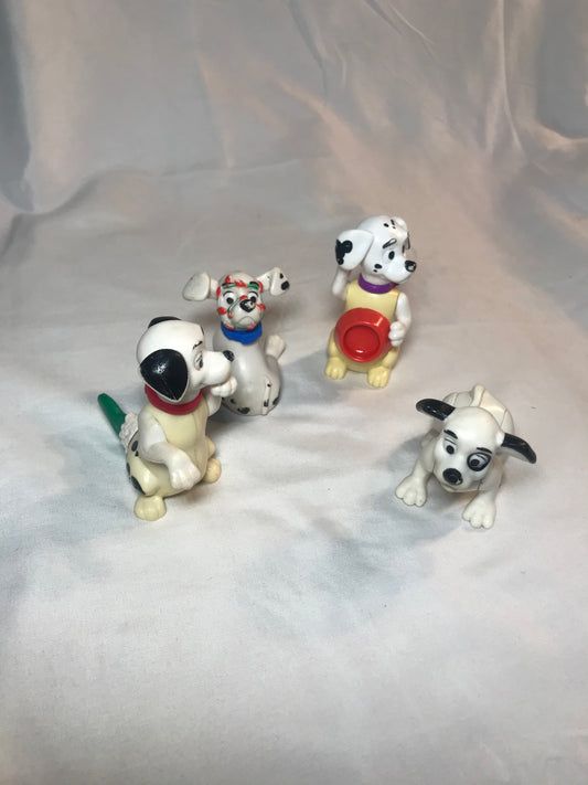 Disney 101 Dalmatians Mini Figure Characters Dog Puppy Lot Of 8