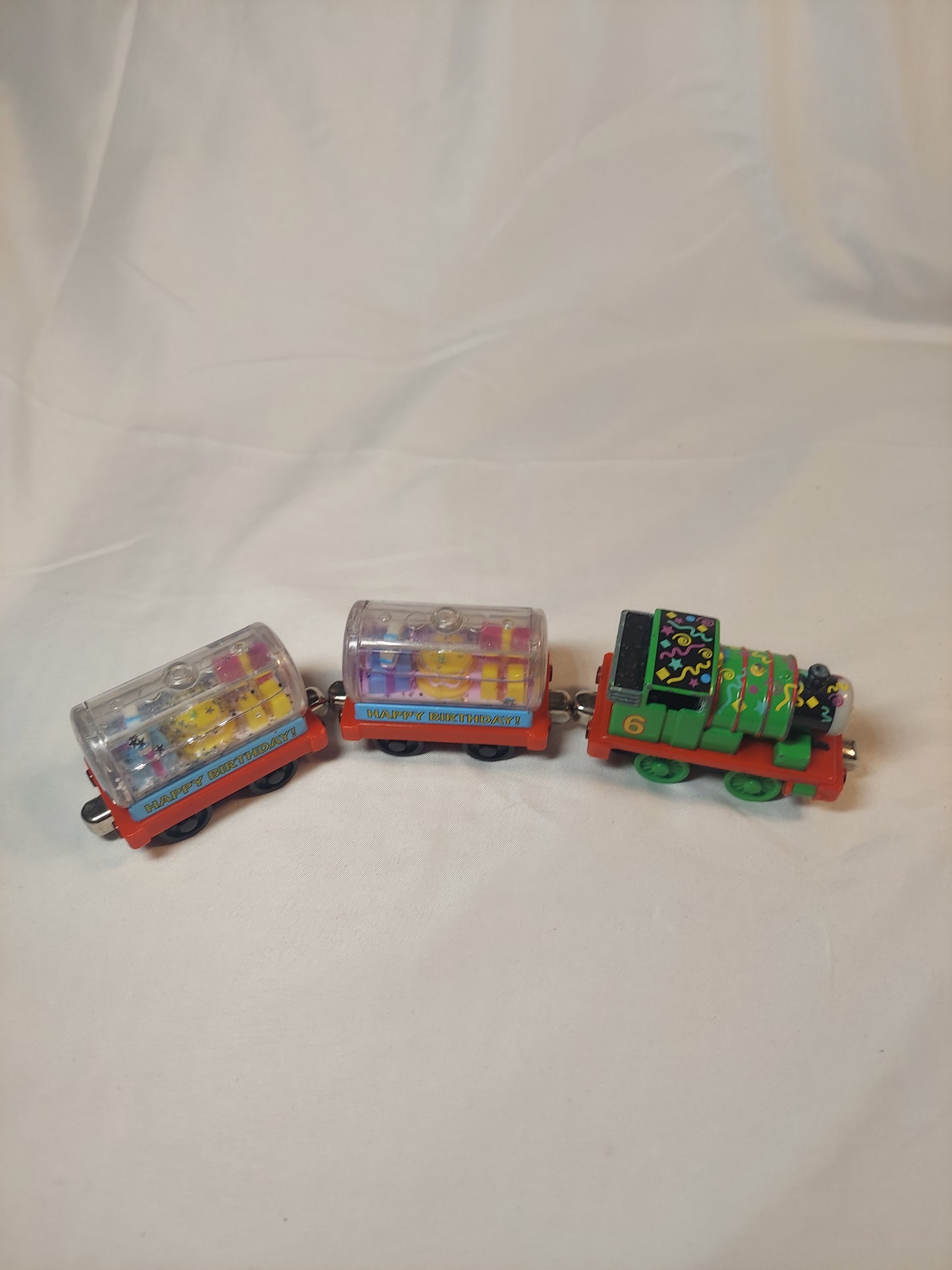 Thomas & Friends Take Play Along Diecast Train Tank Percy Happy Birthday Tanker