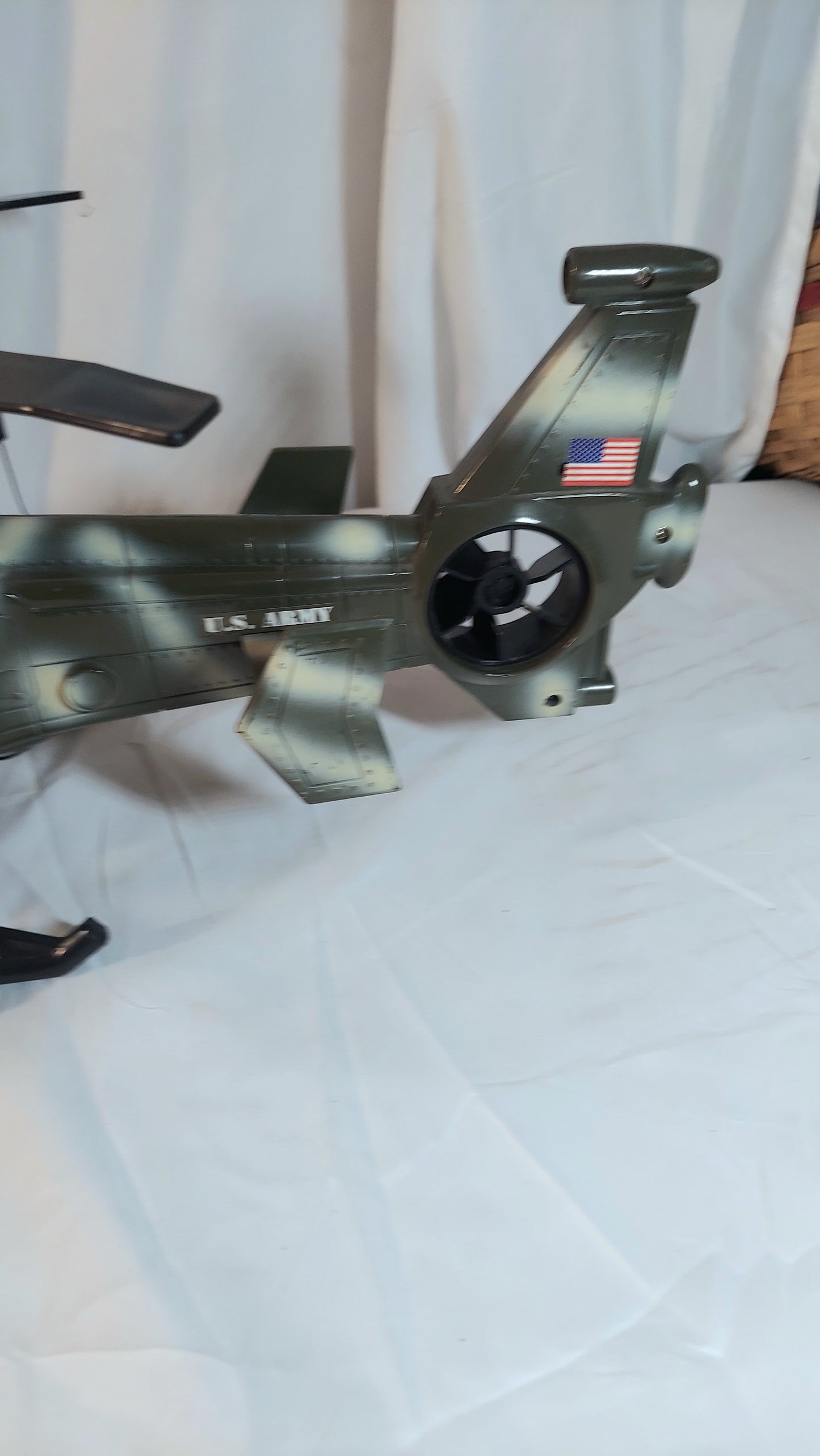 GI Joe Power Winch 2HQ-12 Funrise Helicopter Green 2001 Tested & Works