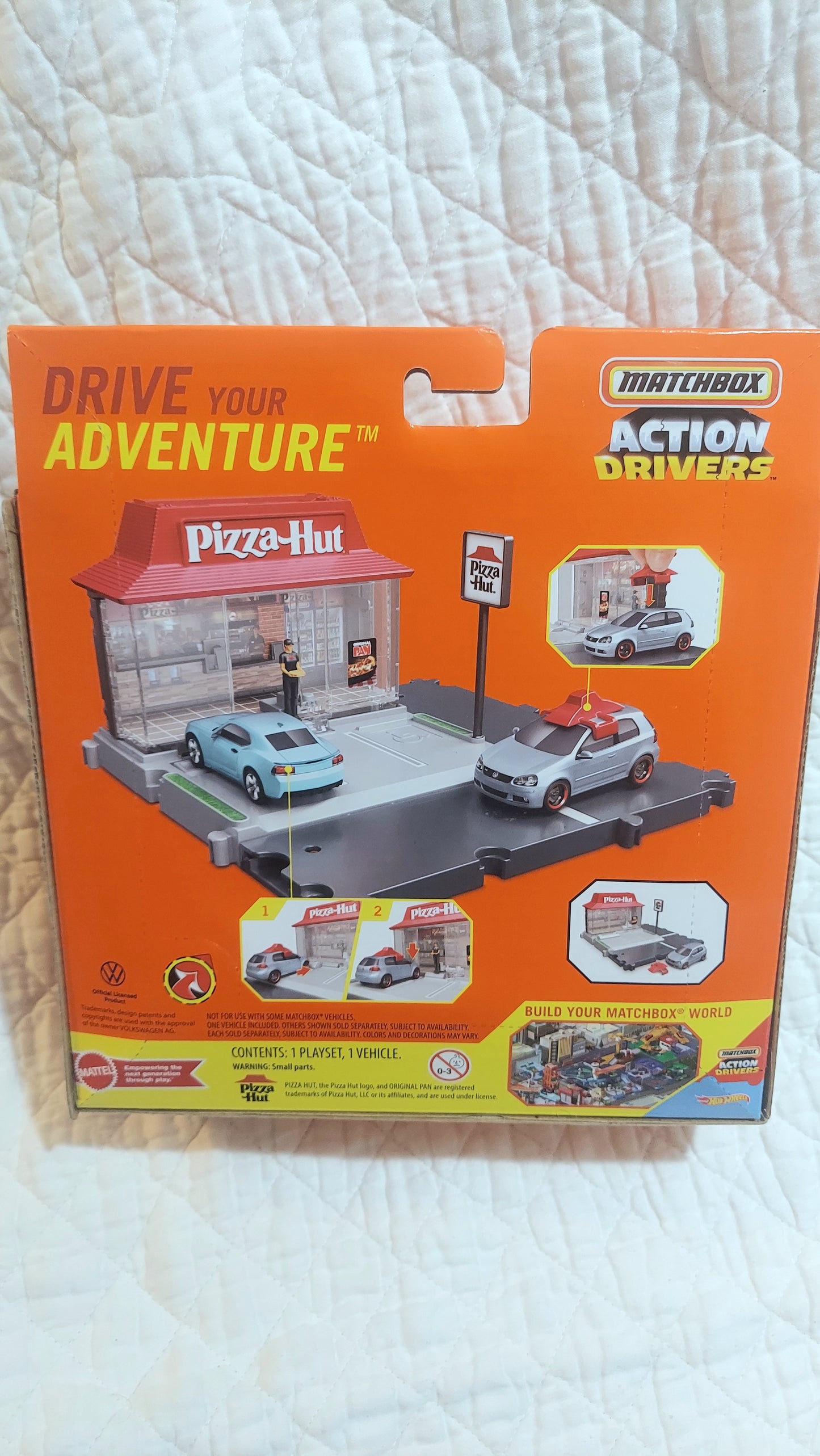 Matchbox Action Drivers Pizza Hut Playset Volkswagen GTI  New Factory Sealed