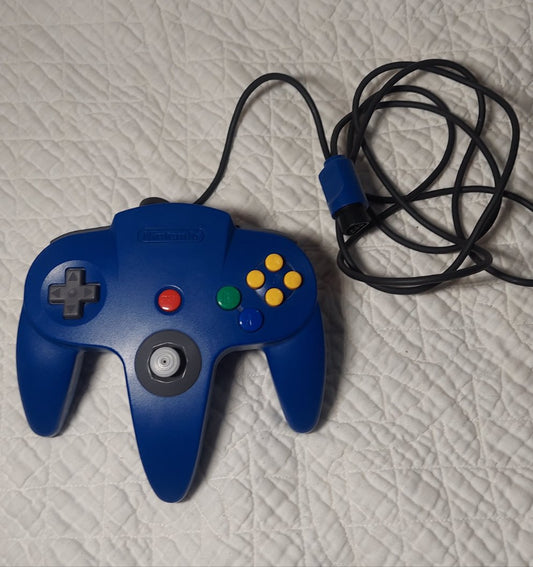 Official Nintendo 64 N64 Authentic Original NUS-005 Blue Controller