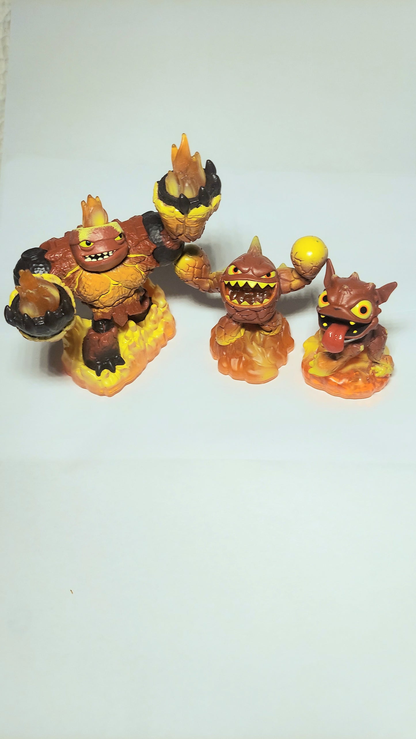 Skylander Action Figure Lot of 3 Hot Head, Eruptor, Hot Dog