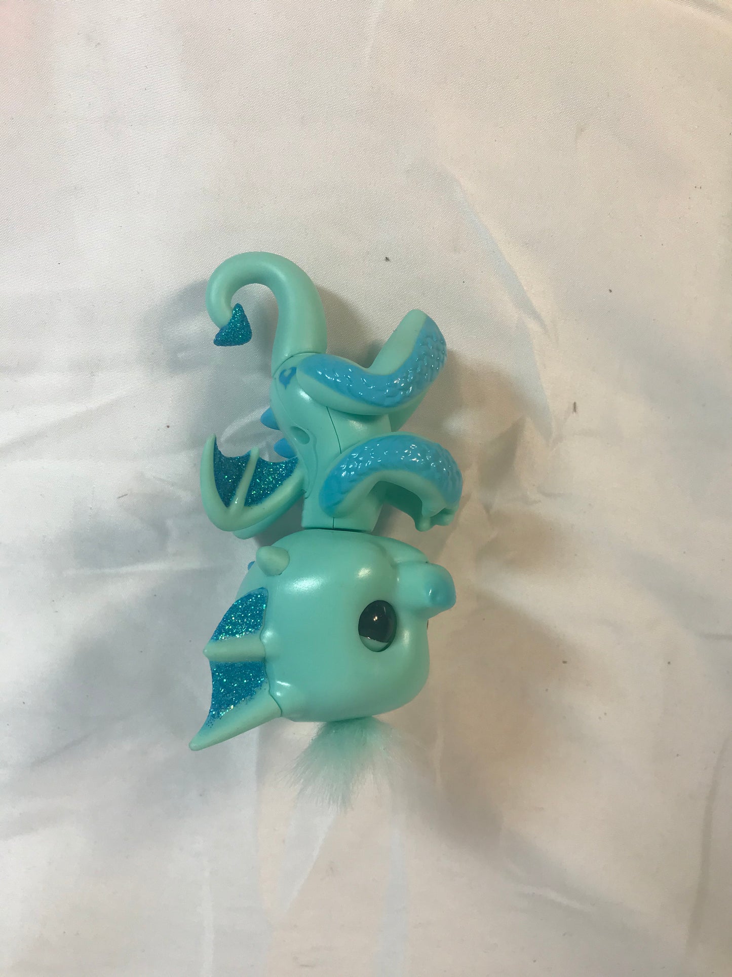 Fingerling Baby Dragon,  Aqua Colored Preowned. Tested, works