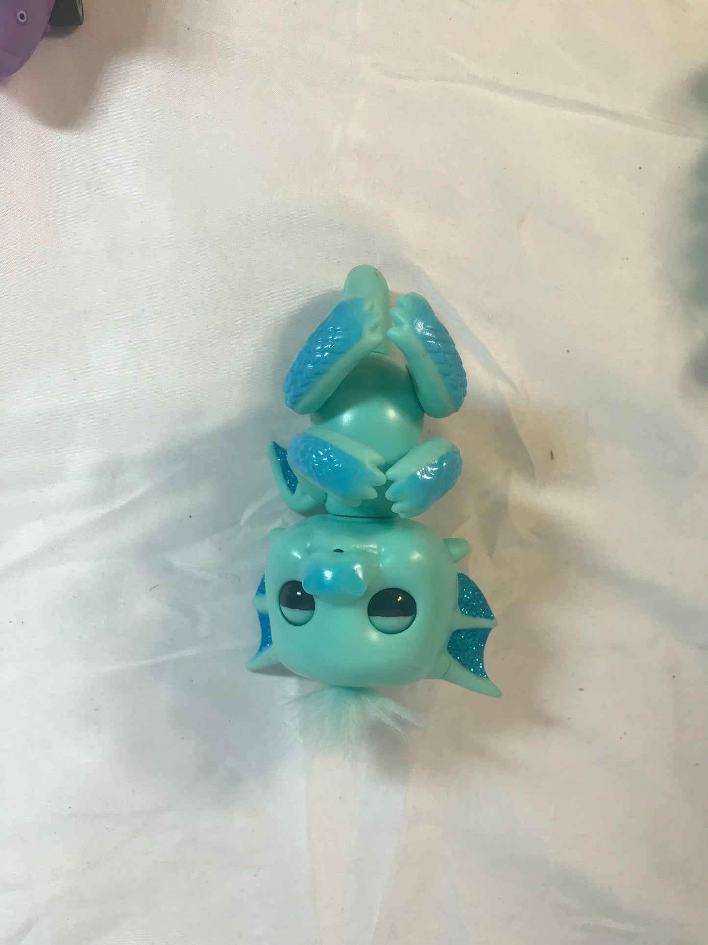 Fingerling Baby Dragon,  Aqua Colored Preowned. Tested, works