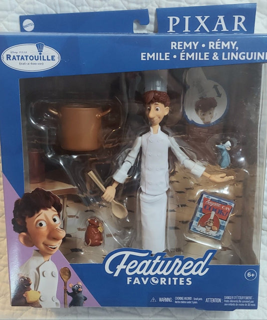 Ratatouille Featured Favorites Remy, Emile & Linguini Action Figure Disney Pixar